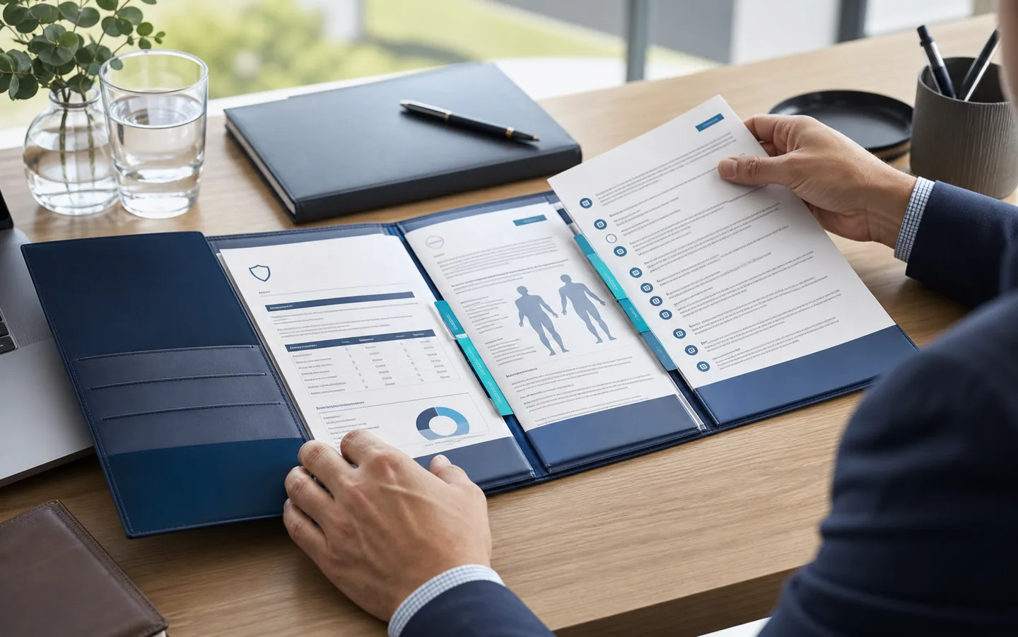 An organised TPD evidence file containing policy, medical and employment records.