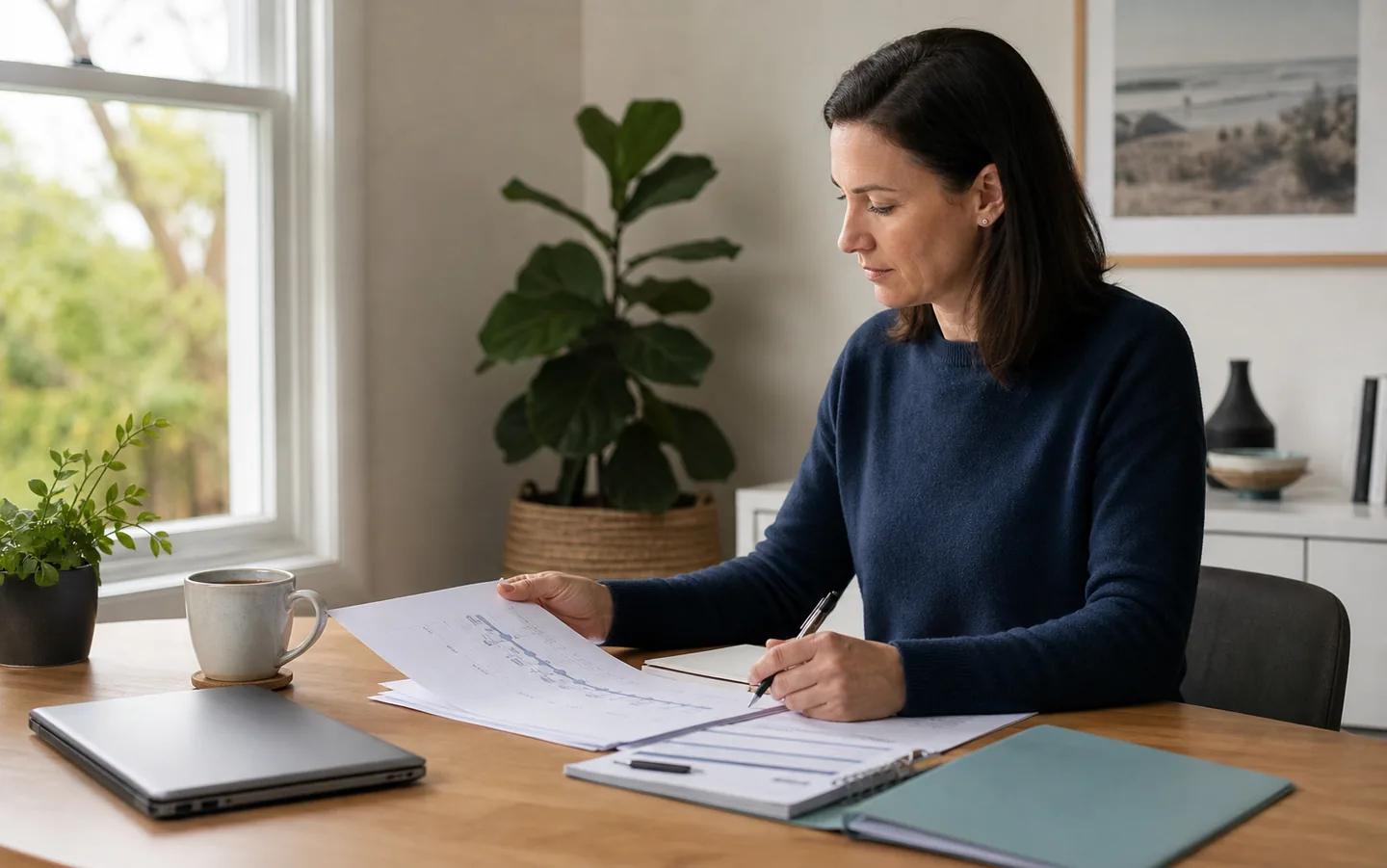 A calm, private setting for reviewing mental health treatment and work-capacity evidence.