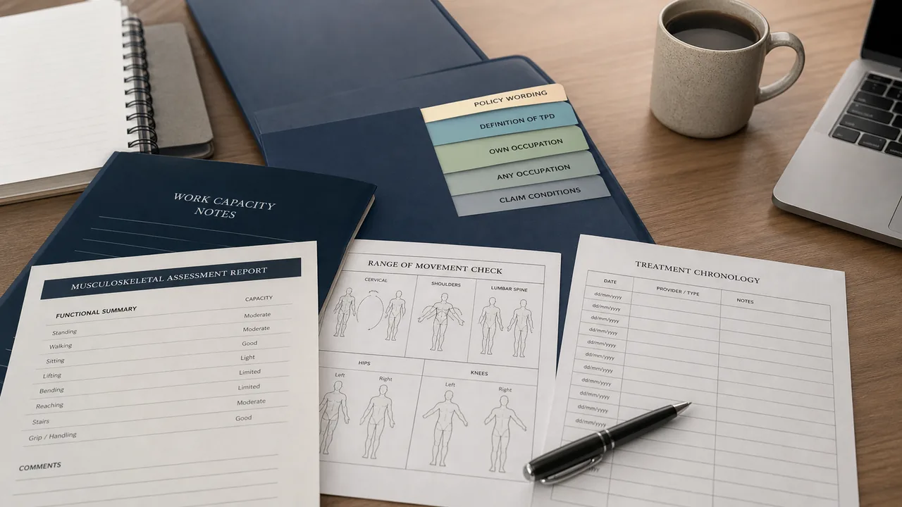 Evidence-focused visual for Physical injury TPD claims
