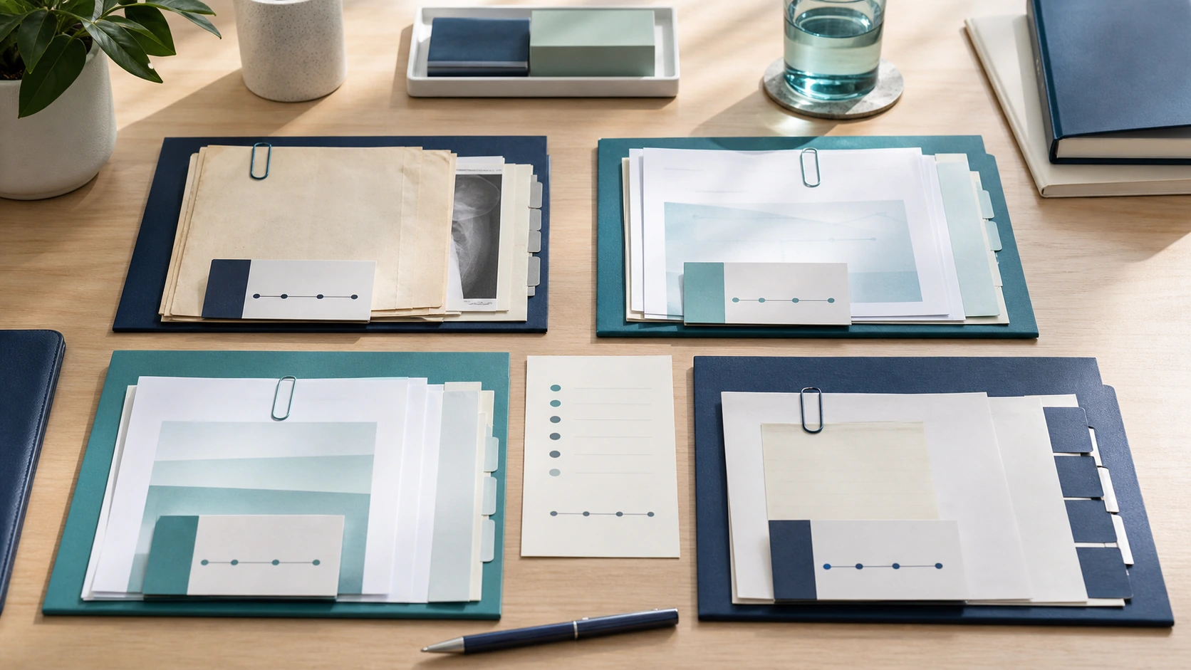 Organised TPD claim folders separating prior medical history, policy timing, disclosure records and current incapacity evidence.